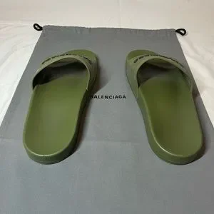 Balenciaga | Shoes | Balenciaga Pool Slide Sandal Kaki Green  display picture 2